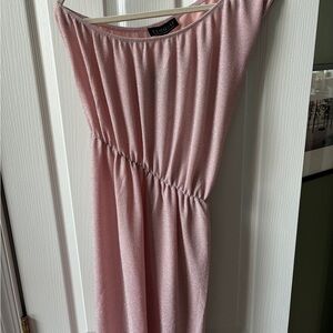 Eloquii One Shoulder Dress in Sparkling Pink